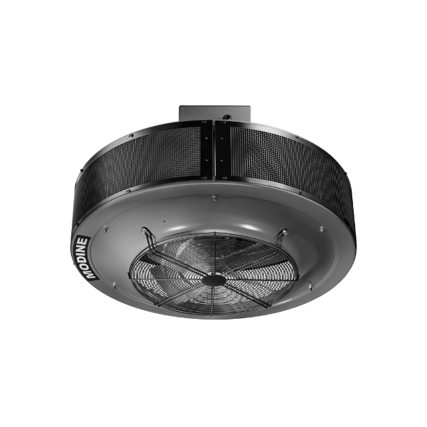 modine dsu destratification fan with safety fan guard and fan blades