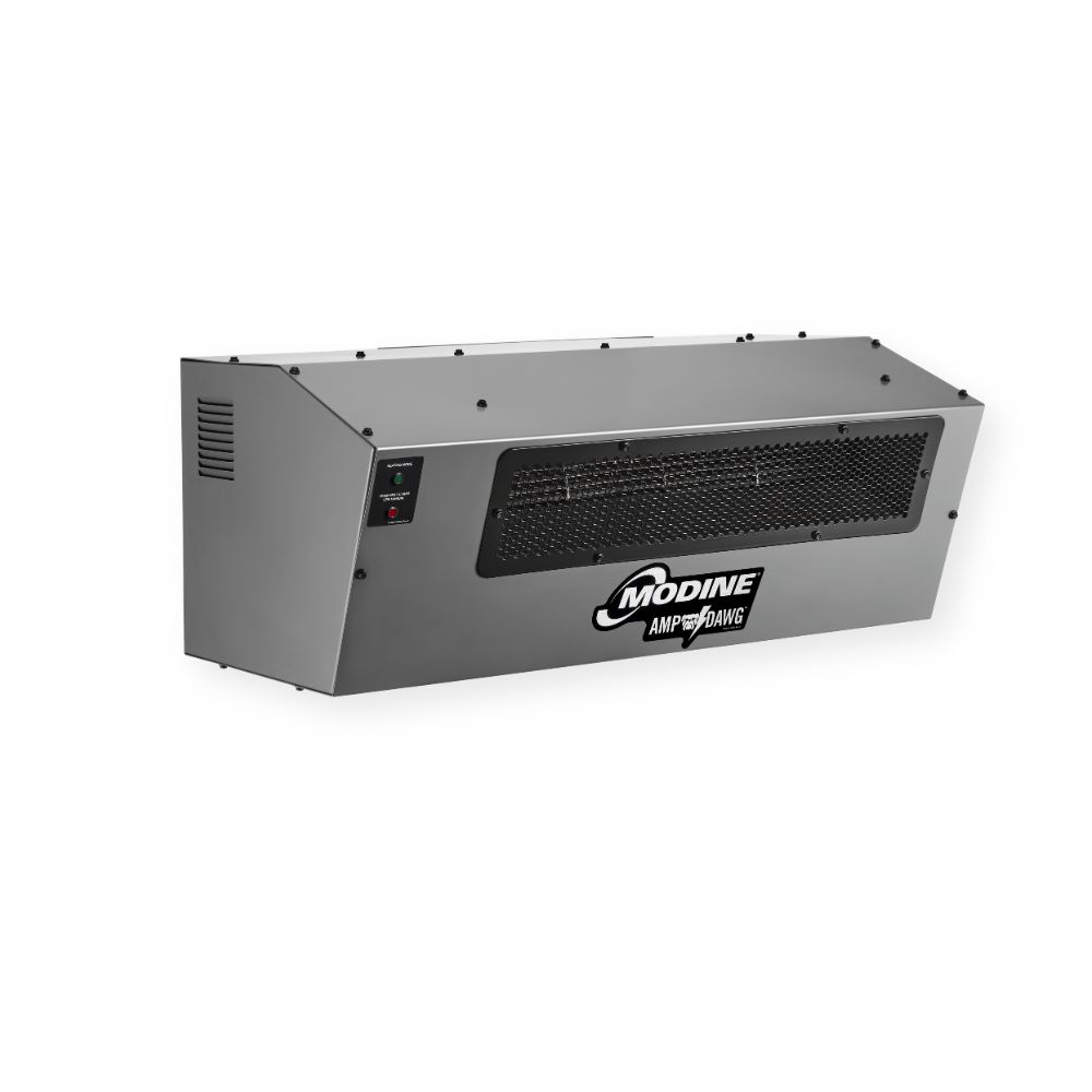 Modine AmpDawg electric unit heater suitable for residential garages, workshops, and light commercial spaces.