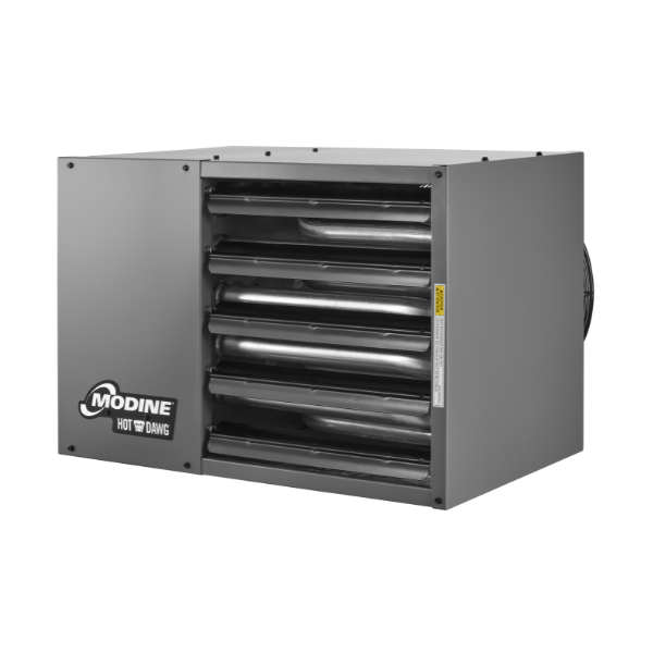 Modine Hot Dawg unit heater, a compact gas-fired heating solution designed for residential garages and light commercial spaces.